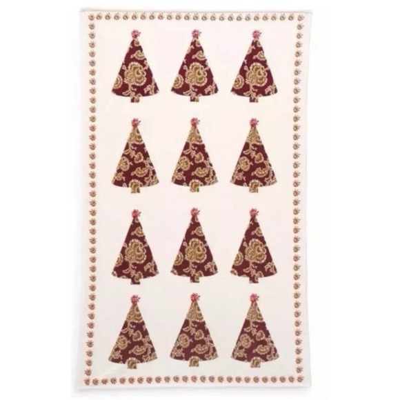 Vera Bradley Other - Vera Bradley Throw Blanket‎ Holiday Tree Cottage Cream 80 X 50 inch NEW Sealed